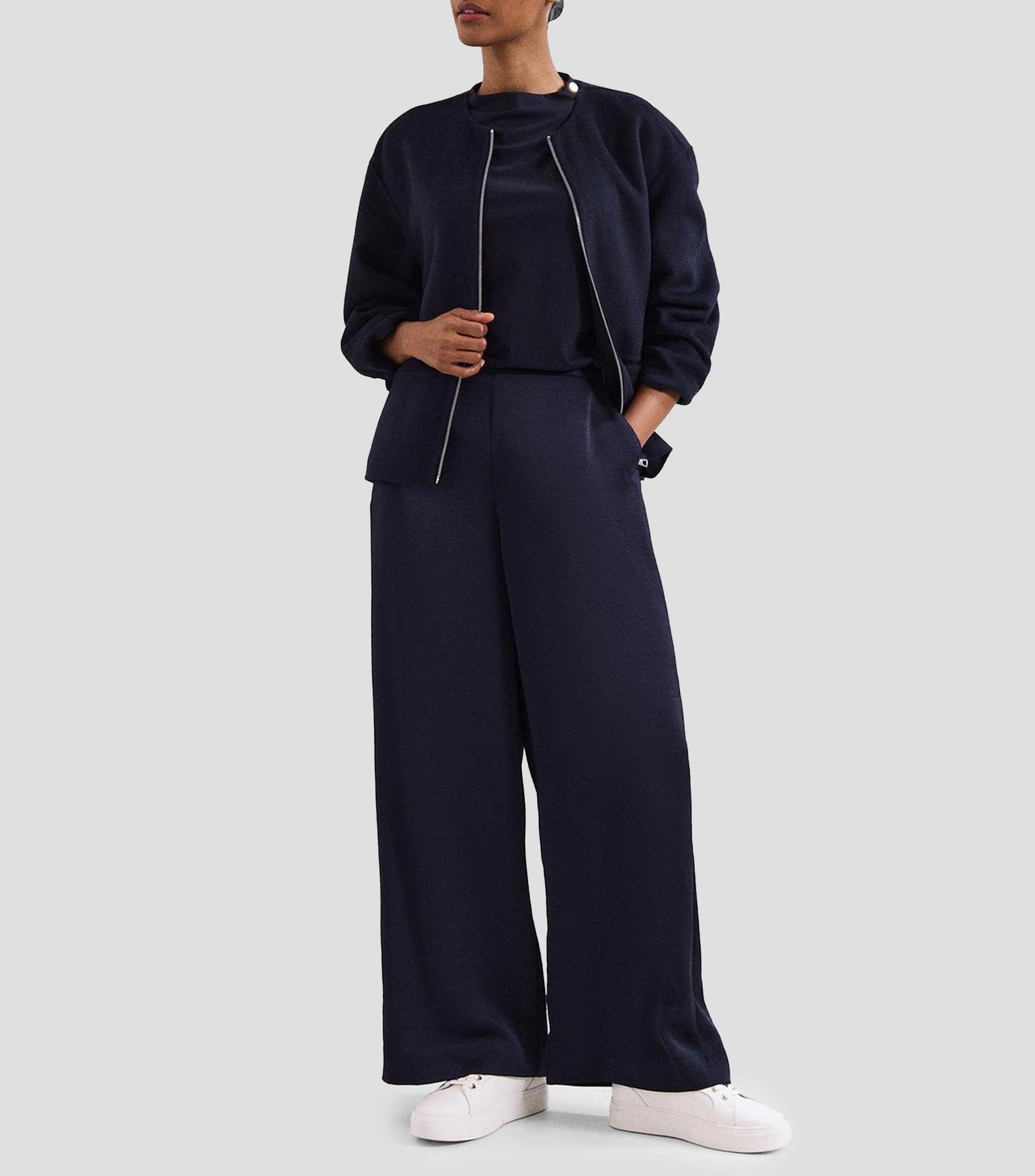 Top liso manga corta Mujer
